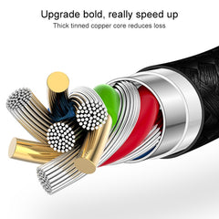 Cable de carga de transferencia de datos de 8 pines USB de red de nailon de 1 m