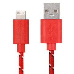 Cable de carga de transferencia de datos de 8 pines USB de red de nailon de 1 m