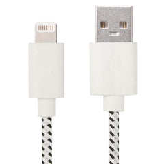 Cable de carga de transferencia de datos de 8 pines USB de red de nailon de 1 m