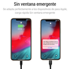 Cable de carga de 20 cm y 8 pines a USB 2.0