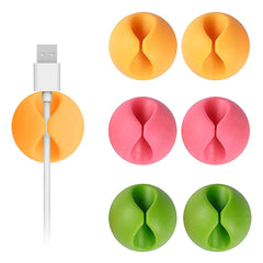 6 x Clips para cables multiusos Organizador de caída de cables