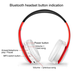 LPT660 Música Plegable Auricular Bluetooth Compatible con Tarjeta TF