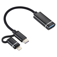 USB 3.0 hembra a 8 pines + USB-C / Type-C ma...