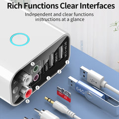 K16 2 en 1 3,5 mm AUX + RAC Receptor y trans...