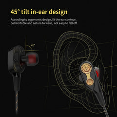 Auriculares internos de música deportivos QKZ CK8 HiFi de cuatro unidades