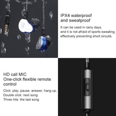 Auriculares internos de música deportivos QKZ CK9 HiFi de cuatro unidades