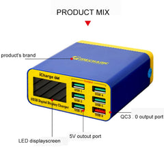 Mecánico icharge 6M QC 3.0 USB Cargador inte...