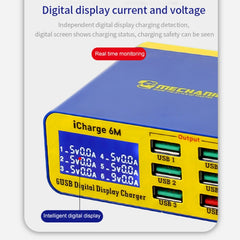Mecánico icharge 6M QC 3.0 USB Cargador inte...