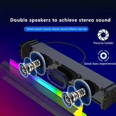 Barra de sonido TWS Pantalla de visualización de audio Reloj y alarma compatibles