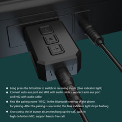 Transmisor receptor de audio Bluetooth USB