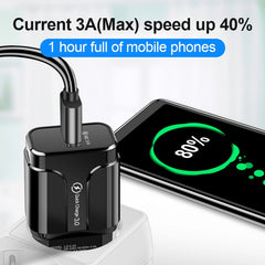 Cargador de viaje portátil USB LZ-023 18W QC...