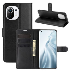 Para Xiaomi Mi 11 Litchi Texture Funda prote...