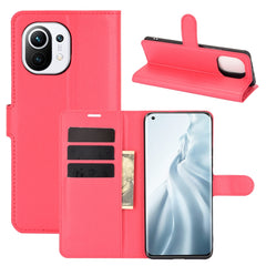 Para Xiaomi Mi 11 Litchi Texture Funda prote...