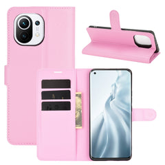 Para Xiaomi Mi 11 Litchi Texture Funda prote...