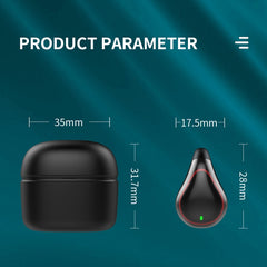 Auricular inalámbrico invisible de una sola oreja T25 sobre la oreja