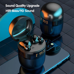 Auriculares Bluetooth inalámbricos con pantalla digital LED