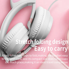 Auriculares estéreo con cable y oreja de gato Muisc con micrófono