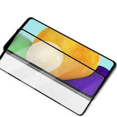 Para Samsung A52 mocolo 2.5D Película de vidrio templado con pegamento completo