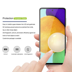 Para Samsung A52 mocolo 2.5D Película de vidrio templado con pegamento completo