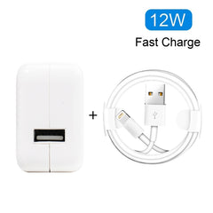 Cargador USB de 12 W + cable de datos USB a 8 pines para iPad, enchufe AU
