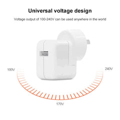 Cargador USB de 12 W + cable de datos USB a 8 pines para iPad, enchufe AU