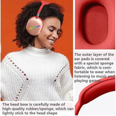 Auriculares de música Bluetooth MAX10 RGB con micrófono