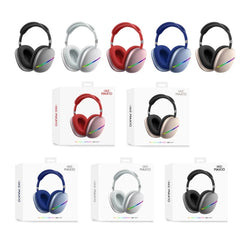 Auriculares de música Bluetooth MAX10 RGB con micrófono