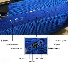 Altavoz Bluetooth inalámbrico portátil TG192 con luz LED