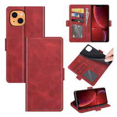 Funda de cuero con tapa horizontal para iPhone 13 mini
