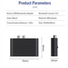 Receptor de audio B21 Bluetooth 5.0 compatible con salida AUX RCA