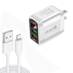 F002C QC3.0 USB + USB 2.0 LED Pantalla digit...