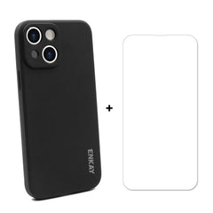 ENKAY Funda de Silicona + Protector de Cristal para iPhone 13