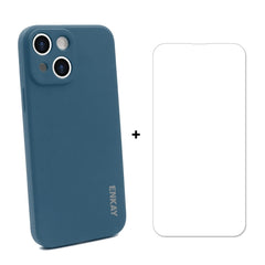 ENKAY Funda de Silicona + Protector de Cristal para iPhone 13