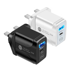 PD25W USB-C / Type-C + QC3.0 Cargador rápido...
