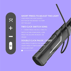 Auriculares Bluetooth JG4 LED montados en el cuello