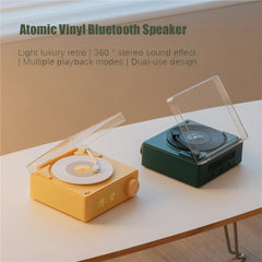 Duosi X11 Vinilo Atomic Retro Altavoz Bluetooth Despertador