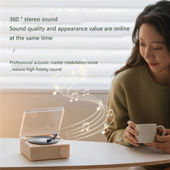 Duosi X11 Vinilo Atomic Retro Altavoz Bluetooth Despertador