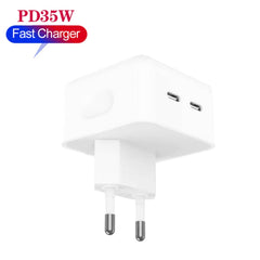 Cargador de puertos duales USB-C / Type-C PD...