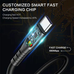 Cable de datos de carga rápida para teléfono...