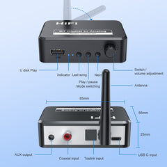 B35S Bluetooth 5.2 Receptor de música Conver...