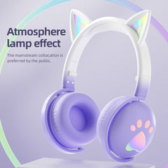 Auricular Bluetooth con orejas de gato lindo RGB