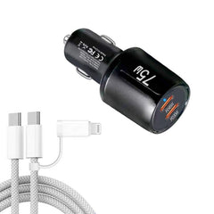 Cargador de coche TE-P66 de 75 W con doble p...