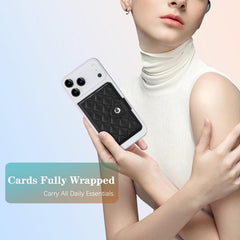 Cartera magnética para tarjetas con estampado de diamantes