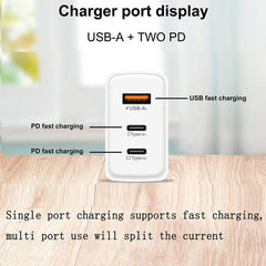 949-2C1A PD25W Tipo-C x 2, Cargador USB 3.0 ...