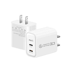 Cargador dual USB tipo C 949-2C PD25W compat...