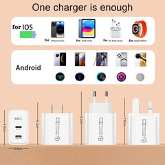 Cargador dual USB-C PD25W 949-2C compatible ...