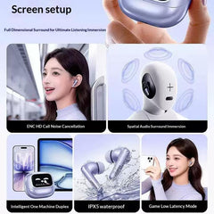 Auriculares con pantalla táctil inteligente y cancelación de ruido
