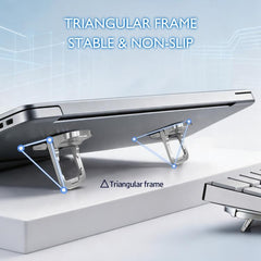 Soporte plegable portátil para portátil con soporte metálico invisible