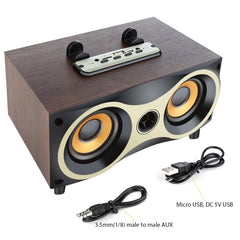 X6 Altavoz inalámbrico de madera portátil Su...