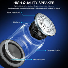 C7 Bluetooth 5.0 Altavoz LED transparente Su...